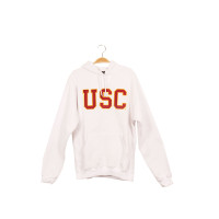 USC Trojan Basics Heritage White Tackle Twill Fleece Hoodie